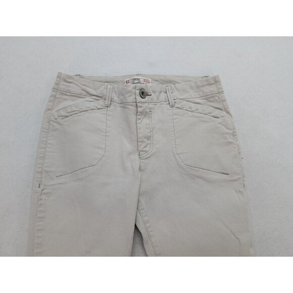 Levi Strauss Signature Women's Jeans Size 10 Flared Beige Khaki Stretch - Picture 4 of 16